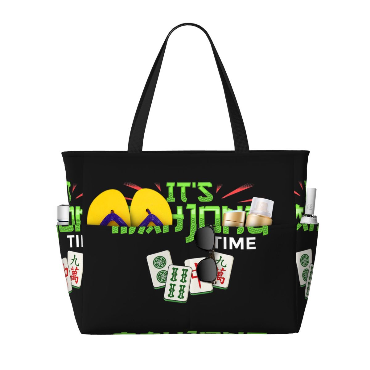 Yoga Fitness Online - Tas Jinjing Besar Motif Mahjong untuk