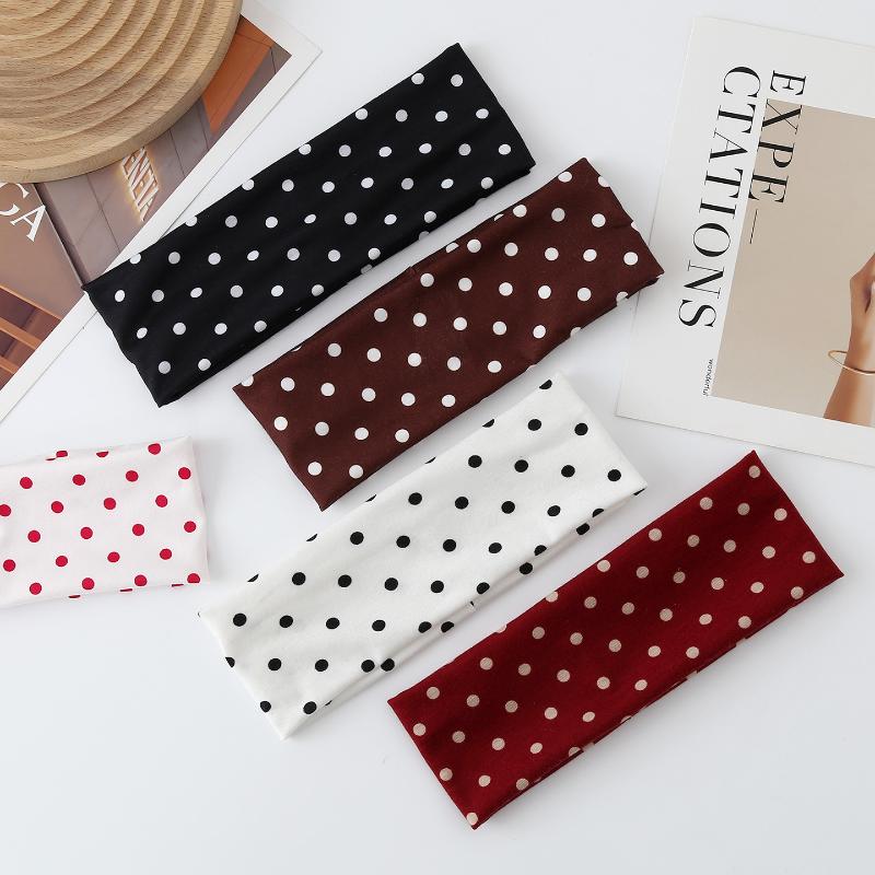 J-Yoga Fitness - Ikat Kepala Elastis Yoga Polka Dot