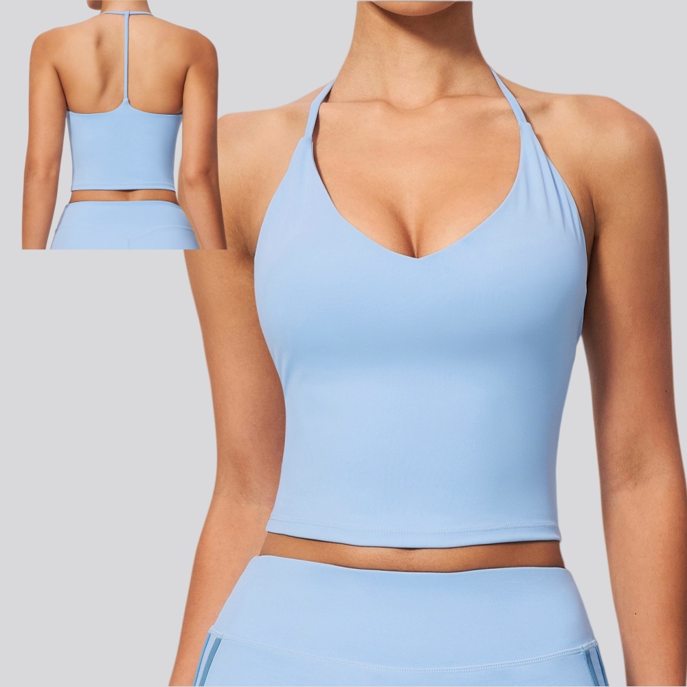 J-Yoga Fitness - Bra Olahraga Wanita, Rompi Yoga V-neck,
