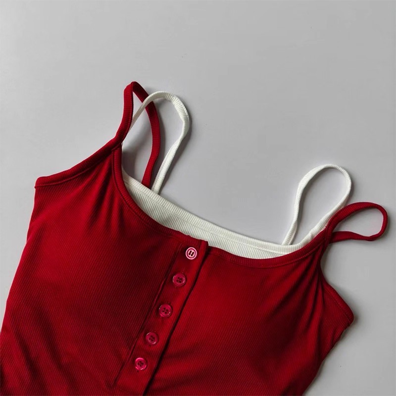 Yoga Fitness Matte - Bralette sporty warna-warni model two-piece palsu,