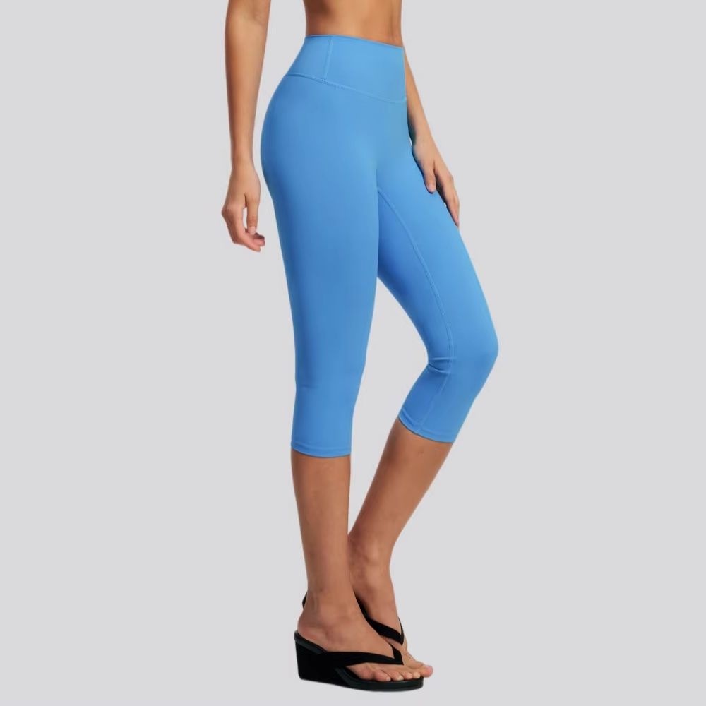 J-Yoga Fitness - Celana Capri Yoga Pinggang Tinggi Legging