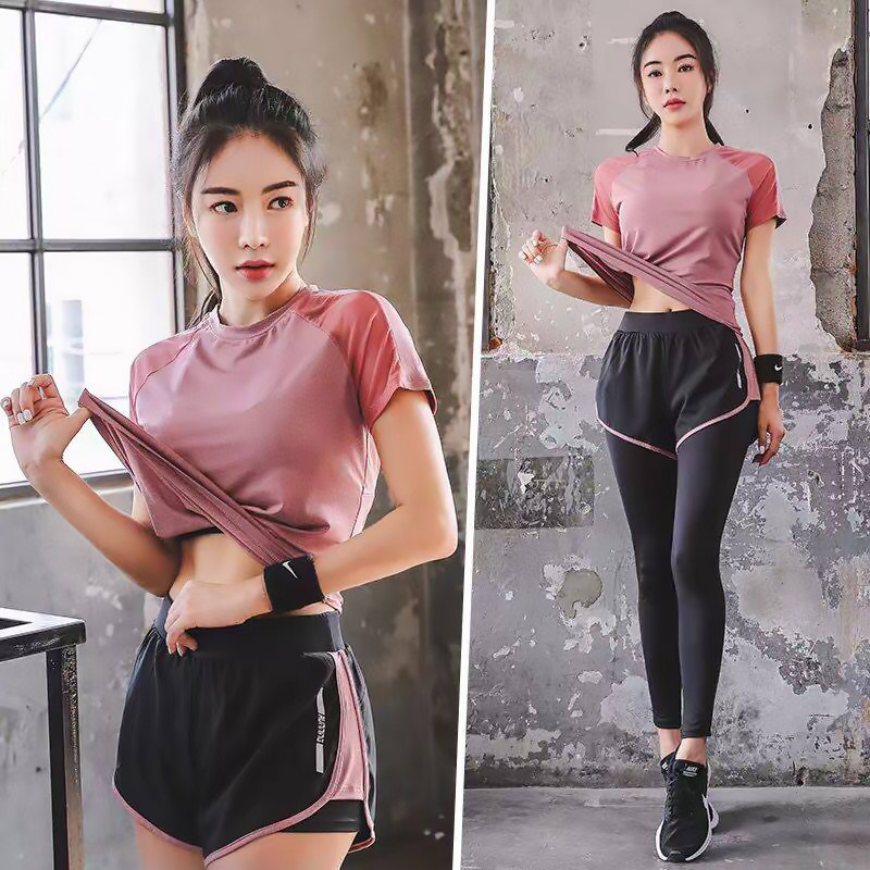 Yoga Fitness Online - Setelan Olahraga Yoga Wanita, Bahan Bernapas,