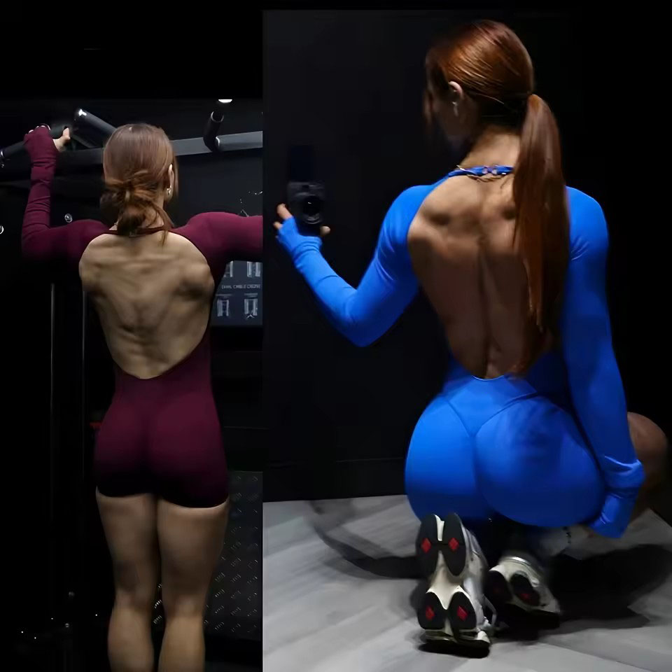 Yoga Fitness Jumpsuit - Jumpsuit lengan panjang Impact untuk wanita,