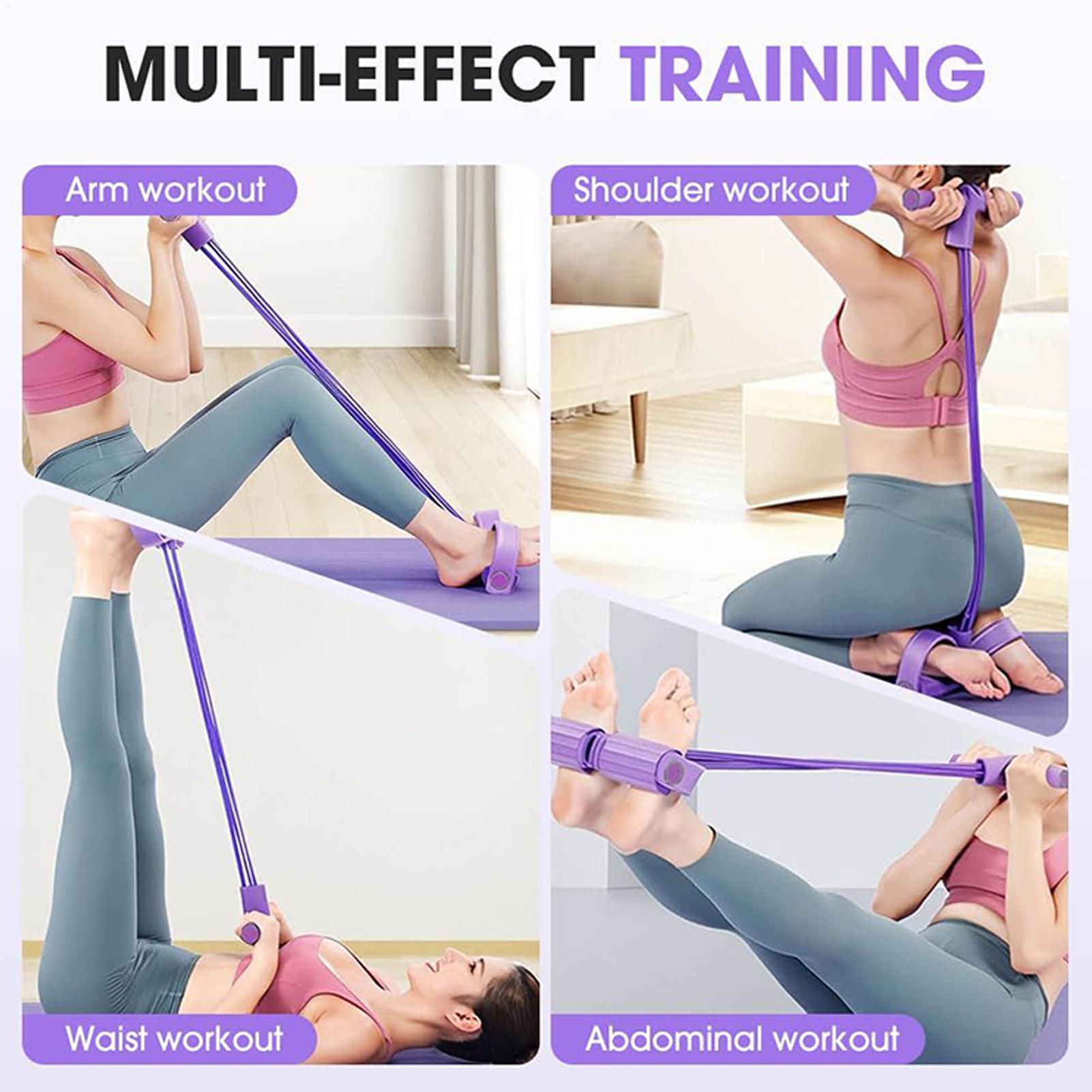 Yoga Pedal Puller Fitness Equipment - Resistance Band 4-Tube Yoga Pedal Puller