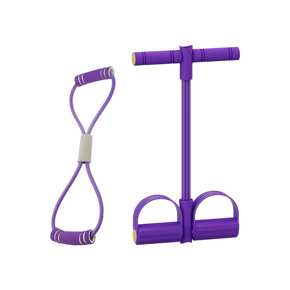 Yoga Pedal Puller Fitness Equipment - Set Resistance Band 6-Tube TPE dengan