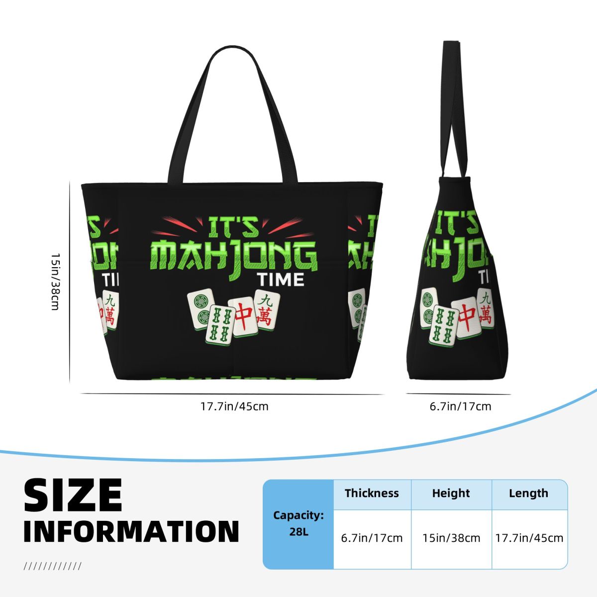 Tas Jinjing Besar Motif Mahjon - Yoga Fitness Online ulasan dan harga