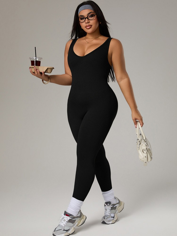 Baju Olahraga Wanita Ukuran Be - Yoga Fitness Jumpsuit ulasan dan harga