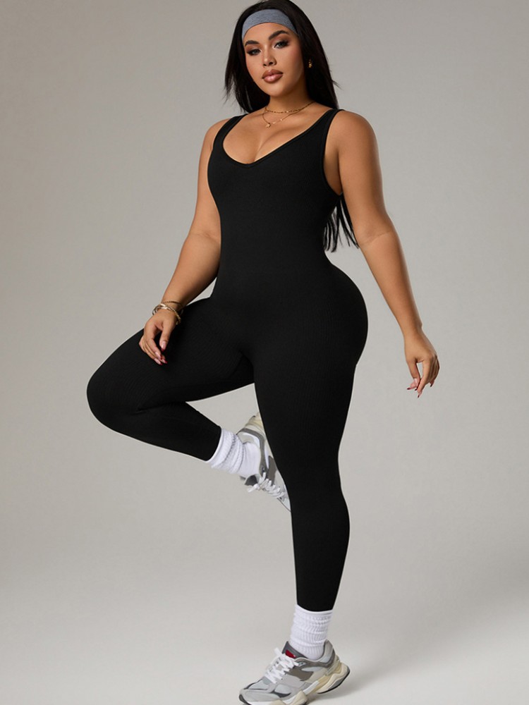 Baju Olahraga Wanita Ukuran Be - Yoga Fitness Jumpsuit ulasan dan harga