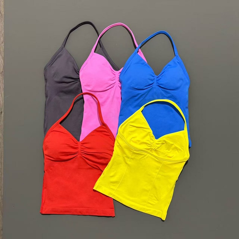 Atasan Olahraga Gym Wanita Tan - Yoga Fitness Matte ulasan dan harga