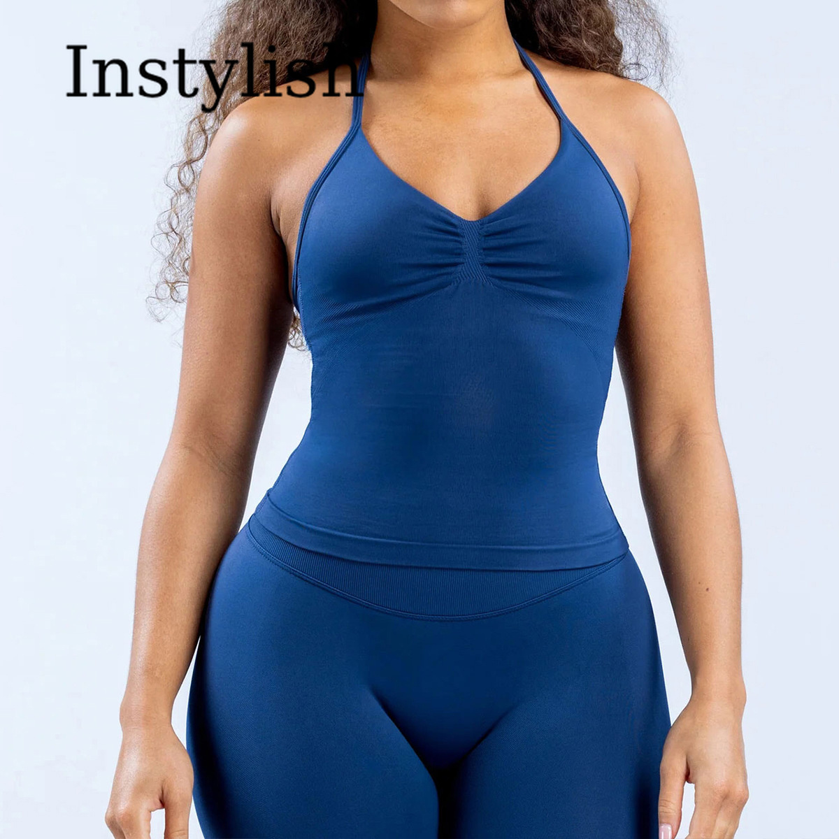 Set Yoga Wanita 2 Potong Tanpa - Yoga And Fitness ulasan dan harga