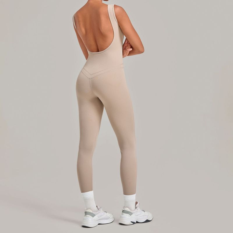 Jumpsuit Yoga dengan Punggung  - Yoga Fitness Jumpsuit ulasan dan harga