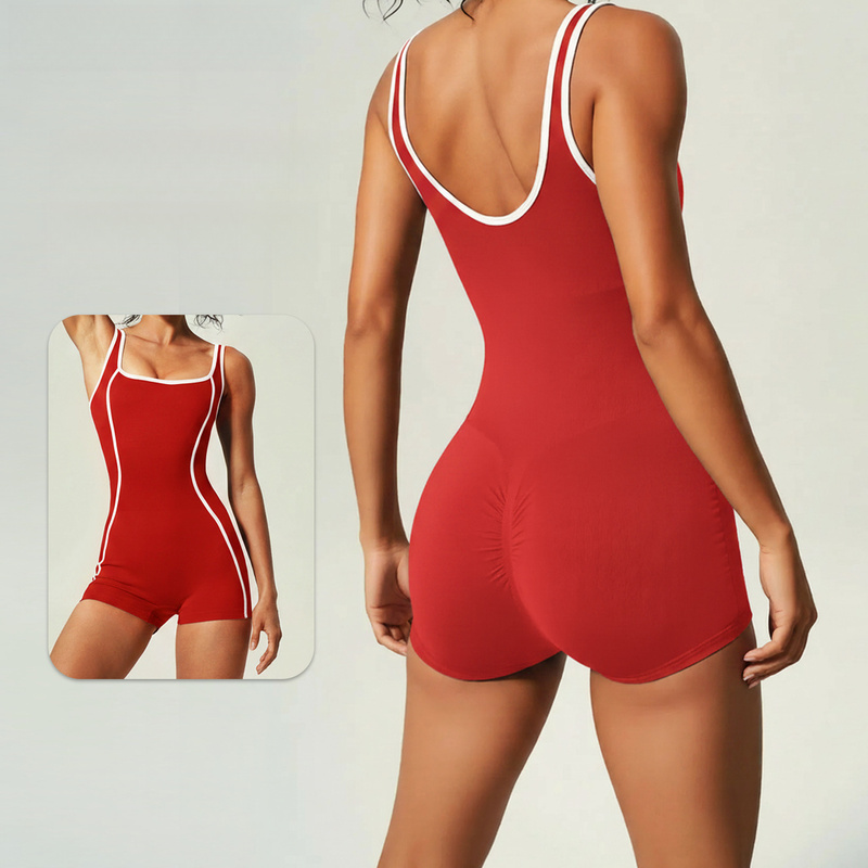 Tank Top Yoga Jumpsuit Warna-W - Yoga Fitness Jumpsuit ulasan dan harga